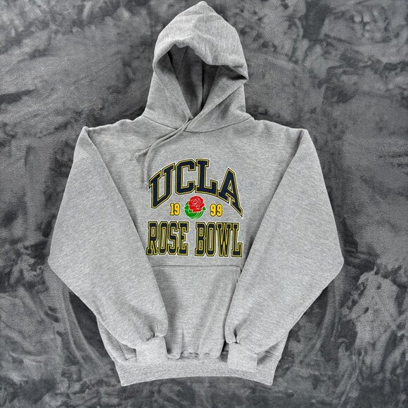 Vintage 1999 UCLA Rose Bowl Hoodie Russell Athletic Made in USA Men M Football - Picture 1 of 9